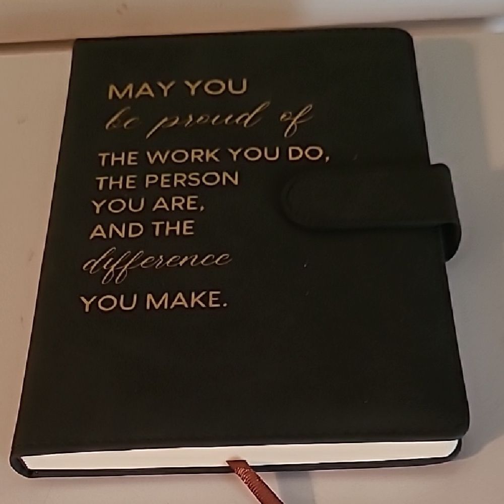 Inspirational Journal with Gold Text